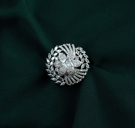 Solitaire Marquise Vortex AD Statement Ring