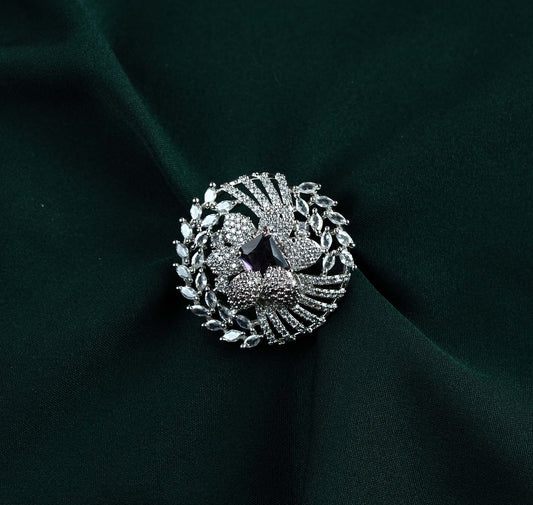 Amethyst Vortex Marquise AD Statement Ring