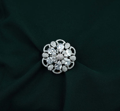 Kiara Grand Oval Cluster AD Statement Ring