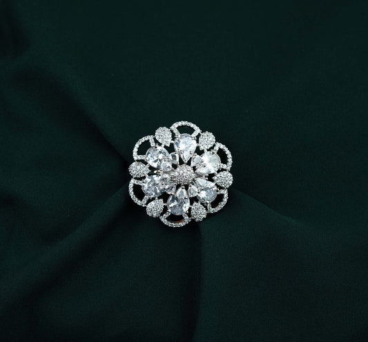 Kiara Grand Oval Cluster AD Statement Ring