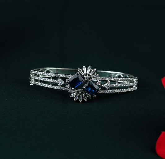 Sapphire Geometric Sunburst AD Openable Kada