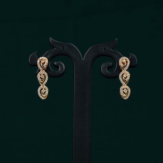 Aadhya Gold AD Paisley Swirl Riviera Necklace Set