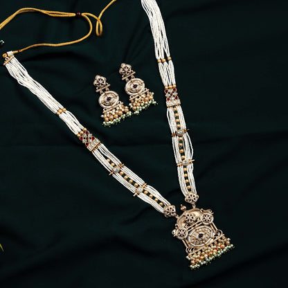 Noor Heritage Pearl Pendant Necklace Set