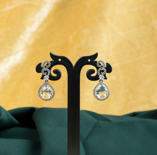 Seraphina Teardrop Swirl AD Drop Earrings