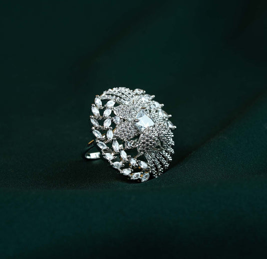 Solitaire Marquise Vortex AD Statement Ring