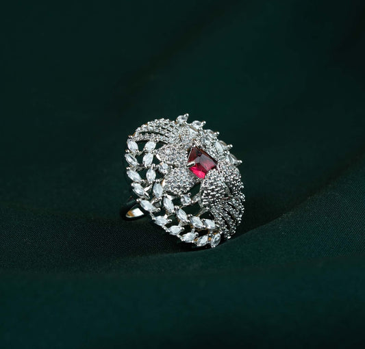 Ruby Vortex Marquise AD Statement Ring