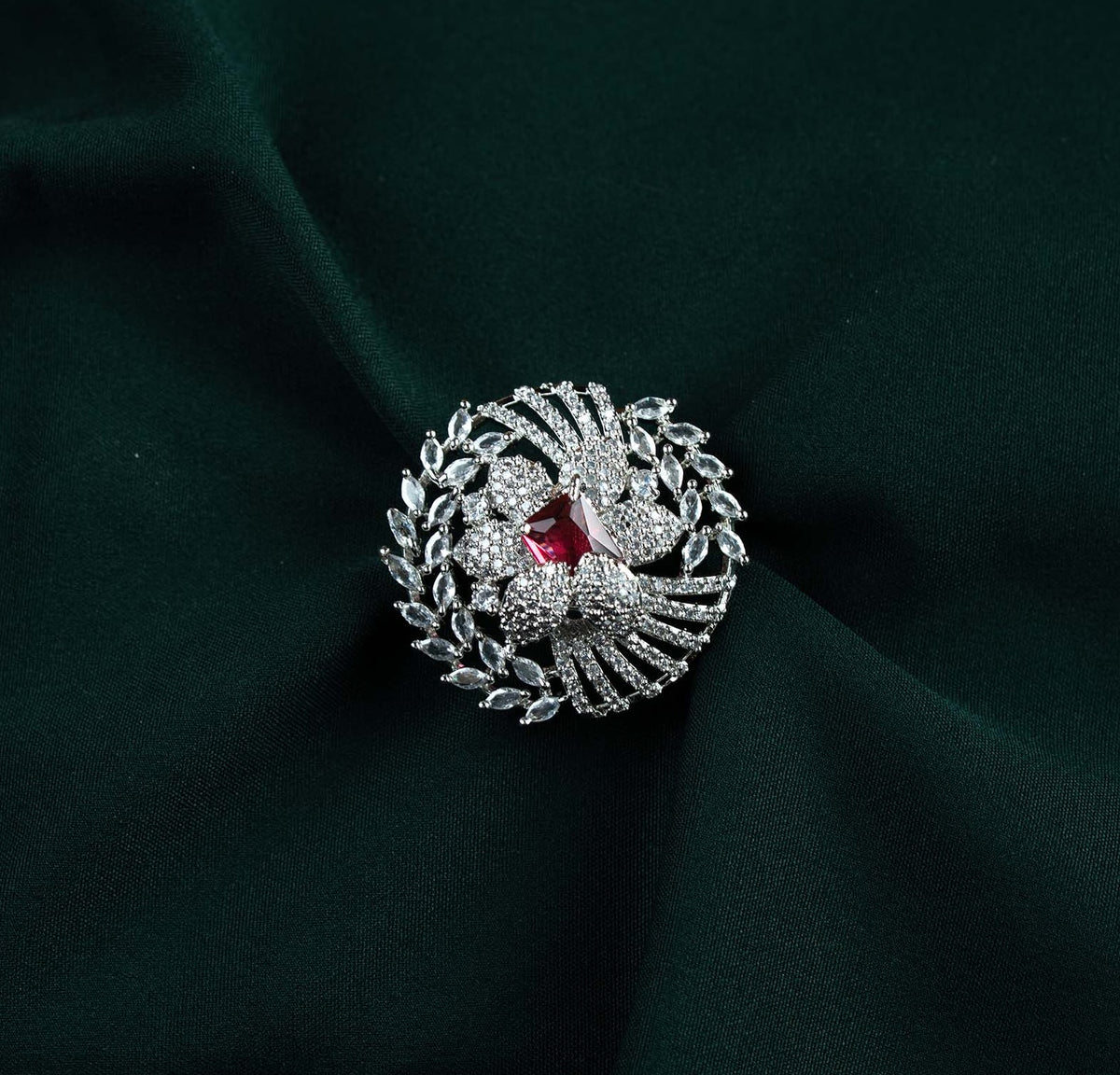 Ruby Vortex Marquise AD Statement Ring