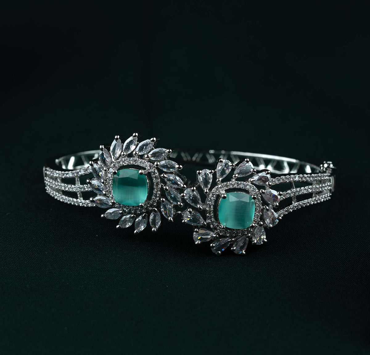 Celeste Mint Sunburst AD Bypass Openable Kada