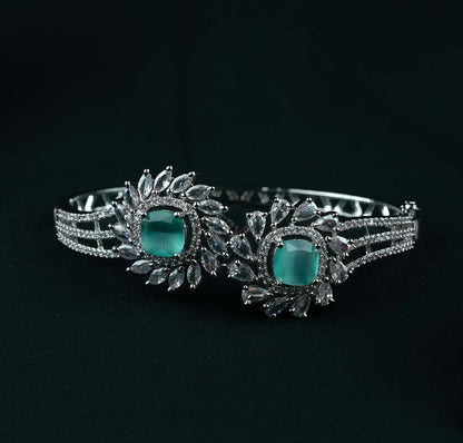 Celeste Mint Sunburst AD Bypass Openable Kada