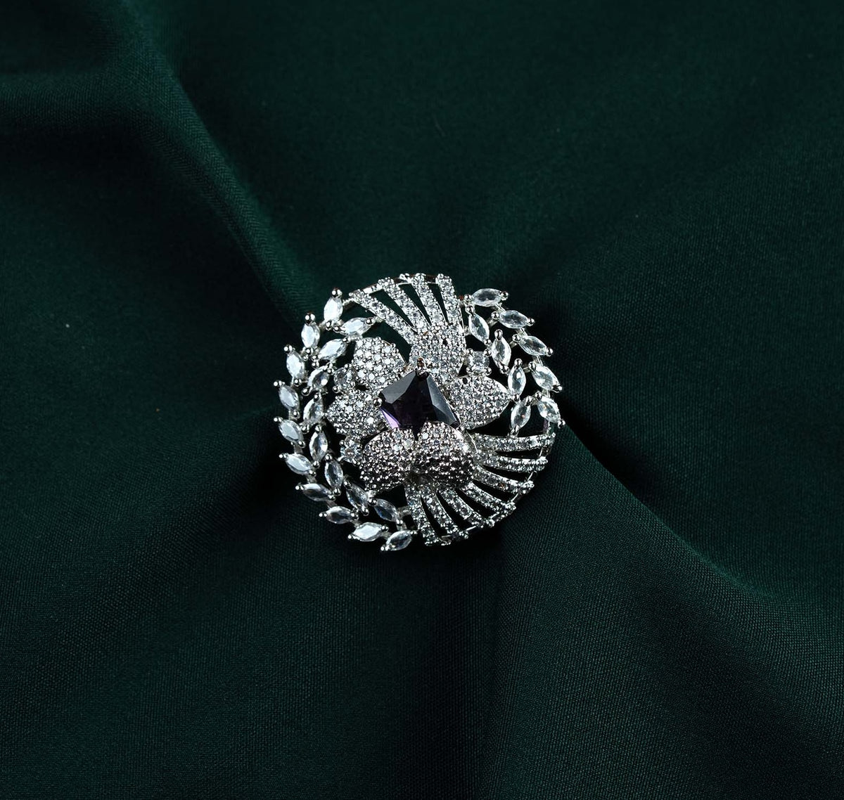 Amethyst Vortex Marquise AD Statement Ring