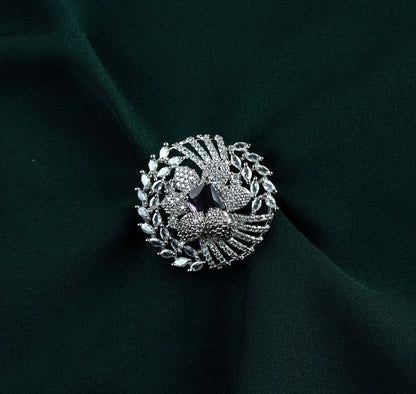 Amethyst Vortex Marquise AD Statement Ring