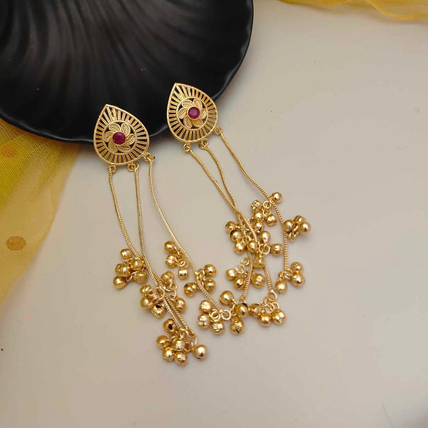 Ethnic Feather-Inspired Oxidised Earrings – Bold Cultural Elegance