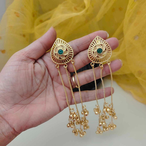 Ethnic Feather-Inspired Oxidised Earrings – Bold Cultural Elegance